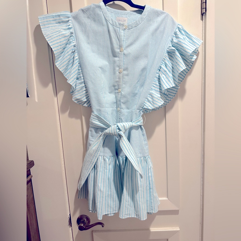 Saylor shirt dress with tie - Picture 2 of 6